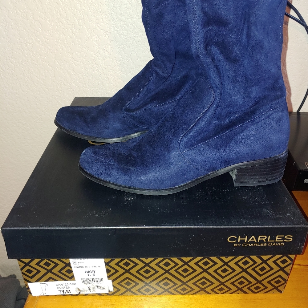 OTK velvet flat boot
